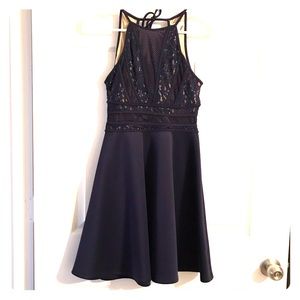 Navy blue dress with sequins